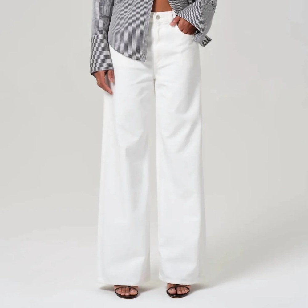 Citizens of Humanity New White Paloma Baggy Wide Leg High Rise Jeans Size 31